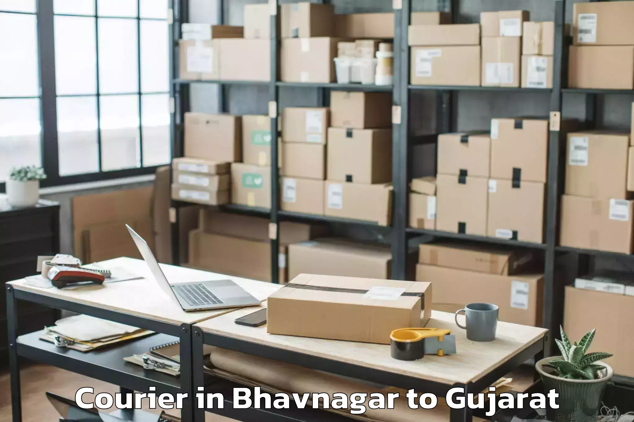 Easy Bhavnagar to Jamkandorna Courier Booking